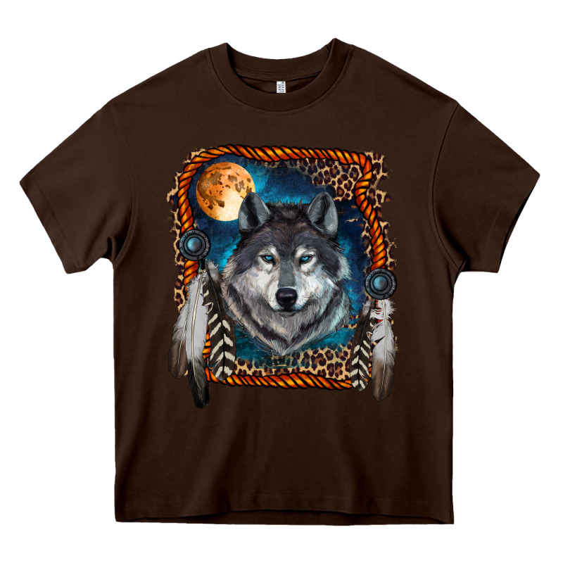 Wolf And Feathers Heavy Core Tee by RanaPortraitStore | Teevron