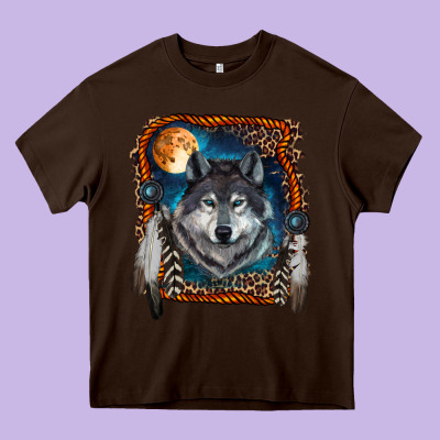 Heavy Core Tee Wolf And Feathers