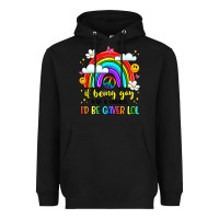 Black if being gay was a choice i'd be gayer lol Heavyweight Hoodie - LillyAllenDesigns