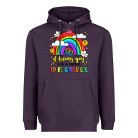 Plum if being gay was a choice i'd be gayer lol Heavyweight Hoodie - LillyAllenDesigns