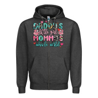 Charcoal Heather daddy's little girl mommy's whole world Zipper Hoodie - MaliasSmallBusiness