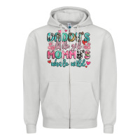 Dove Grey daddy's little girl mommy's whole world Zipper Hoodie - MaliasSmallBusiness