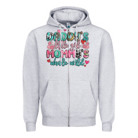Heather Grey daddy's little girl mommy's whole world Zipper Hoodie - MaliasSmallBusiness