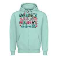 Seafoam daddy's little girl mommy's whole world Zipper Hoodie - MaliasSmallBusiness