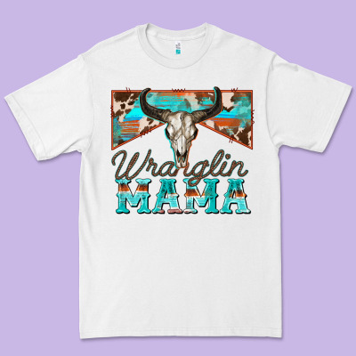 Wranglin Mama Premium Tee Designed By Zillion Design Studio