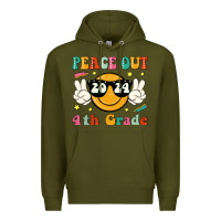 Army Green peace out 2024 4th grade Premium Hoodie - JahusDesignShop