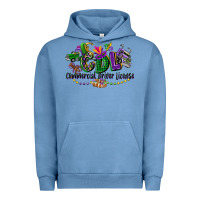 Pigment Pebble Blue cdl mardi gras Urban Hoodie - CowGirlArtShop