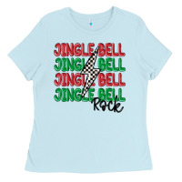 Baby Blue jingle bell rock Ladies Tee - MaliasSmallBusiness