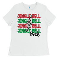 White jingle bell rock Ladies Tee - MaliasSmallBusiness