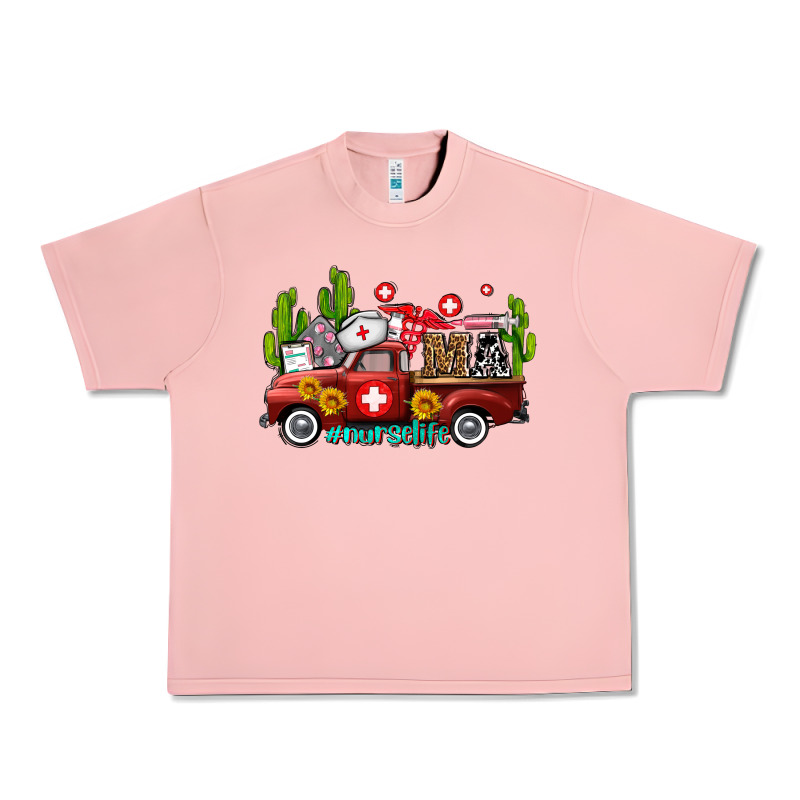 Ma Medical Assistant Nurse Truck With Cactus And Sunflowers Urban Heavy Tee by AdoDesignShop | Teevron