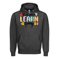 Charcoal Heather y'all gonna learn today Zipper Hoodie - MaliasSmallBusiness