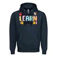 Navy y'all gonna learn today Zipper Hoodie - MaliasSmallBusiness