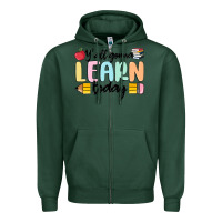 Sports Green y'all gonna learn today Zipper Hoodie - MaliasSmallBusiness