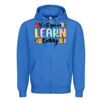 True Royal y'all gonna learn today Zipper Hoodie - MaliasSmallBusiness