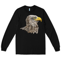 Black American White Sea Eagle Head Long Sleeve Tee - LillyAllenDesigns