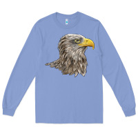 Colony Blue American White Sea Eagle Head Long Sleeve Tee - LillyAllenDesigns