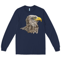 Navy American White Sea Eagle Head Long Sleeve Tee - LillyAllenDesigns