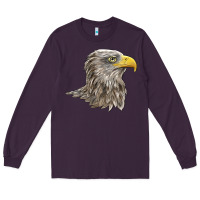 Plum American White Sea Eagle Head Long Sleeve Tee - LillyAllenDesigns