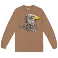 Toasted Coconut American White Sea Eagle Head Long Sleeve Tee - LillyAllenDesigns