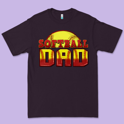 Softball Dad Premium Tee Designed By Zillion Design Studio