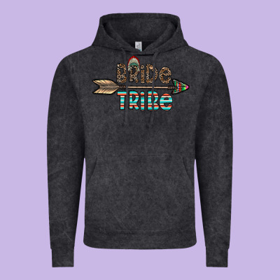Bride Tribe Vintage Hoodie Designed By Cowhidedigitalart