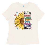 Bone she is strong fearless warm loving mom Ladies Tee - MaliasSmallBusiness