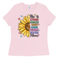 She Is Strong Fearless Warm Loving Mom Ladies Tee | Teevron