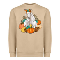 Mushroom Goat family fall pumpkins gemstone Heavyweight Sweatshirt - Artiststas