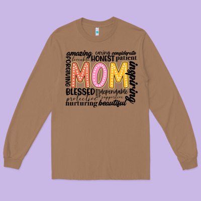 Mom Long Sleeve Tee Designed By Jahusdesignshop