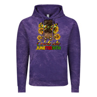 Cloud Purple celebrate juneteenth black woman bun Vintage Hoodie - HRA Design Shop