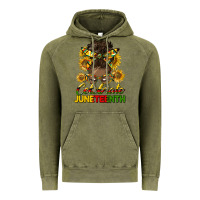 Vintage Olive celebrate juneteenth black woman bun Vintage Hoodie - HRA Design Shop