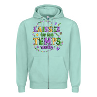 Seafoam laissez les bon temps rouler Zipper Hoodie - MaliasSmallBusiness