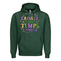 Sports Green laissez les bon temps rouler Zipper Hoodie - MaliasSmallBusiness