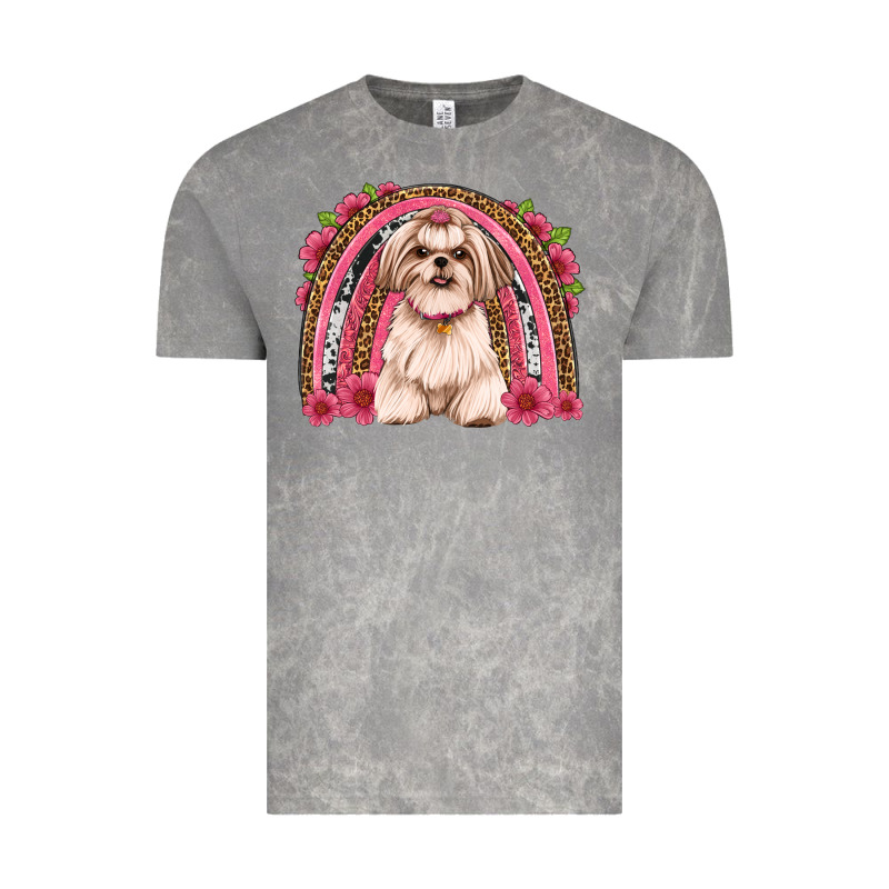 Shih Tzu Floral Rainbow Vintage Tee by JahusDesignShop | Teevron