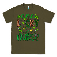 Army Green Leopard Glitter One Lucky Nurse Classic Tee - Artiststas