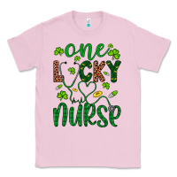 Bubblegum Pink Leopard Glitter One Lucky Nurse Classic Tee - Artiststas