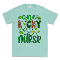 Seafoam Leopard Glitter One Lucky Nurse Classic Tee - Artiststas