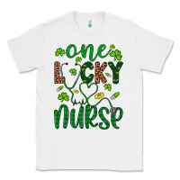 White Leopard Glitter One Lucky Nurse Classic Tee - Artiststas
