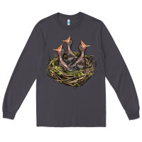 Smoke Bird Nest With Baby Birds Long Sleeve Tee - LillyAllenDesigns