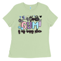 Matcha the gym is my happy place Ladies Tee - MaliasSmallBusiness