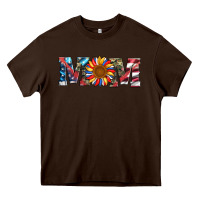 Chocolate Brown mom with sunflower Heavy Core Tee - Artiststas