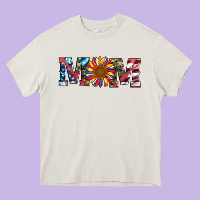 Mom With Sunflower Heavy Core Tee Designed By Artiststas