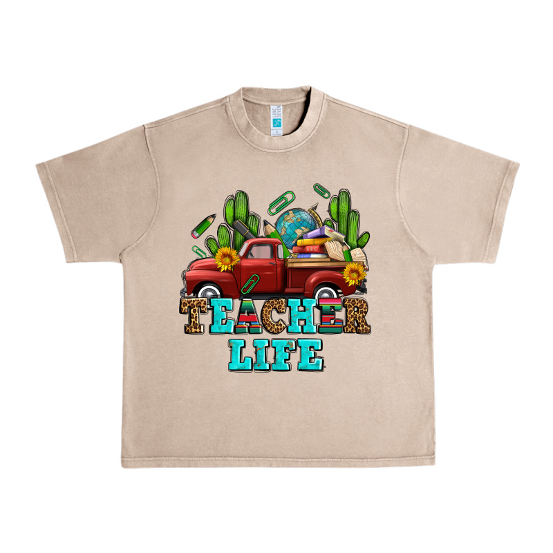 Teacher Life Western Truck And Books Urban Heavy Tee by AdoDesignShop | Teevron