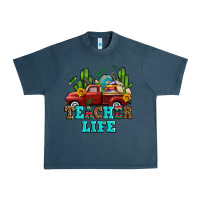Midnight Navy teacher life western truck and books Urban Heavy Tee - AdoDesignShop