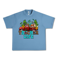 Pebble Blue teacher life western truck and books Urban Heavy Tee - AdoDesignShop