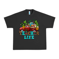 Pigment Black teacher life western truck and books Urban Heavy Tee - AdoDesignShop