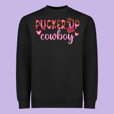 Pucker Up Cowboy Heavyweight Sweatshirt Designed By Jahusdesignshop