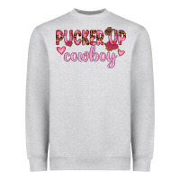 Heather Grey pucker up cowboy Heavyweight Sweatshirt - JahusDesignShop