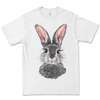 White Bunny Face Premium Tee - RanaPortraitStore