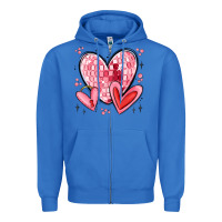 True Royal valentines hearts Zipper Hoodie - MaliasSmallBusiness